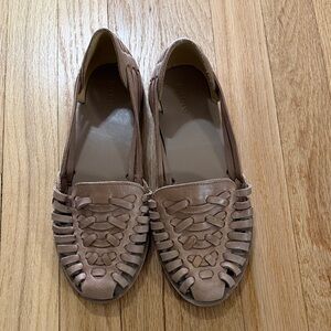 Nisolo Almond Leather Hurrache Sandals Sz 7.5